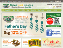Tablet Screenshot of greengoldginseng.com